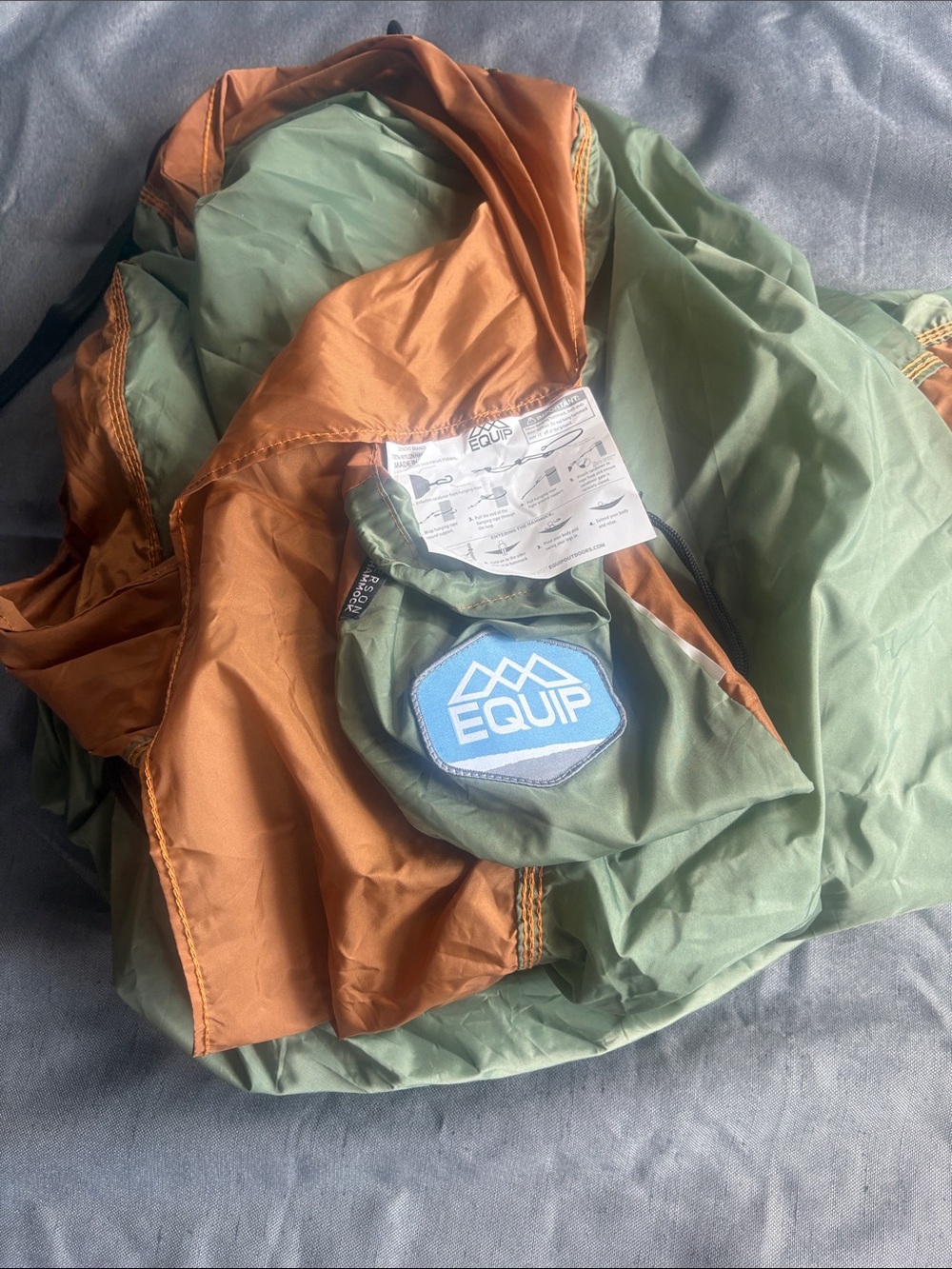 Equipe Two-Tone Olive Green & Rust Hammock